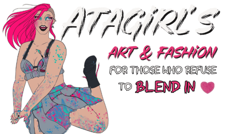 Atagirl's Art and Fashion, for those who refuse to blend in an illustrated image of an art room